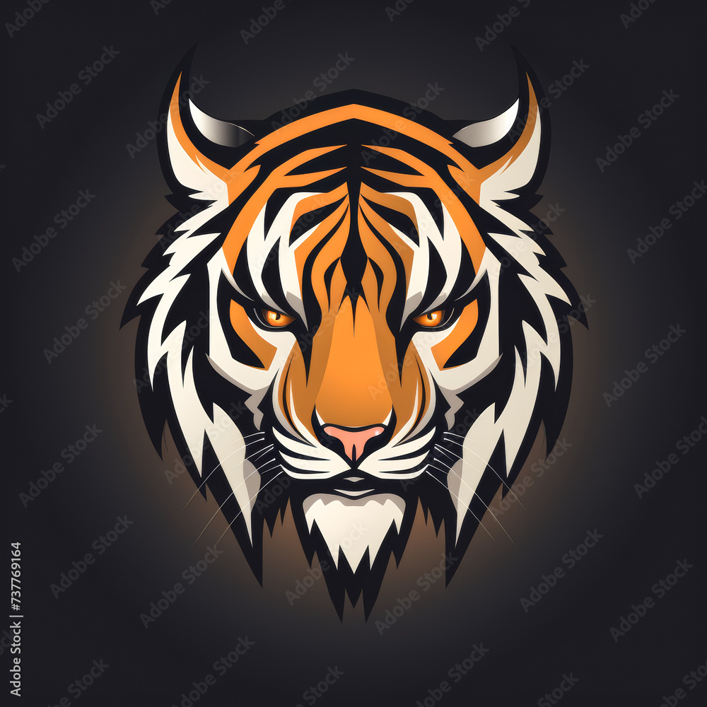 Logo illustration, vector, simple, Tiger --no text --chaos 30 --style raw --stylize 250 Job ID: 49825da3-009e-4769-958e-f805a5dd4a0b