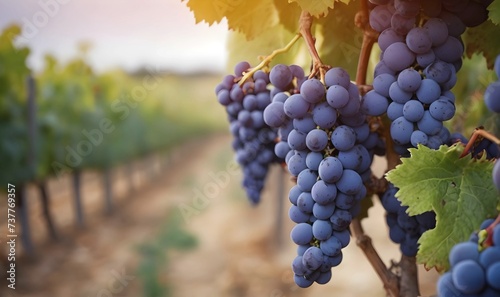 Grapes, vineyard, vineyard sunset photography