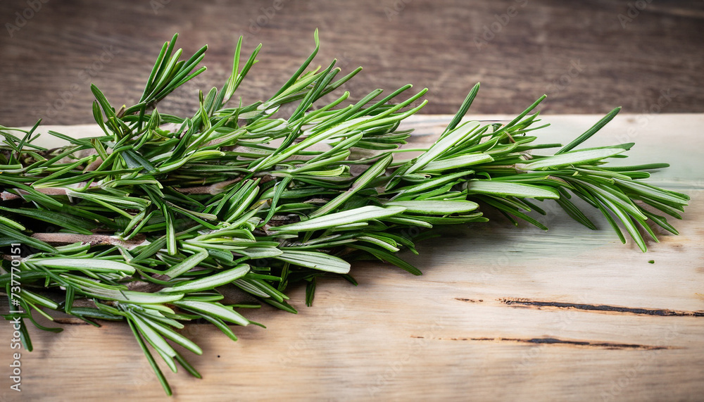Organic, natural and fresh bunch of fresh rosemary on the table Organic, natural and fresh bunch of fresh rosemary on the table