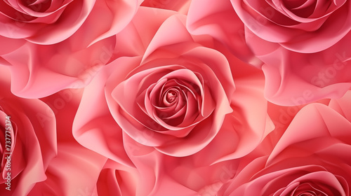 abstract background luxury pink Rose flower kaleidoscope