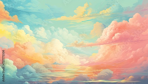 An illustration of vibrant sky view background