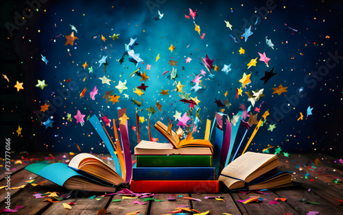 Imagination unleashed, an open book where magic and reality merge, inviting a journey beyond the ordinary