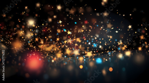 Confetti bokeh background, symbolizing achievement and success