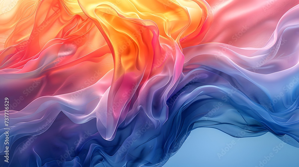 Abstract Rainbow Pattern Wallpaper in Artistic Style