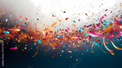 Confetti bokeh background, symbolizing achievement and success