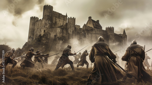 The clash of swords echoes through an abandoned castle as warriors from a bygone century are remembered in a historical reenactment