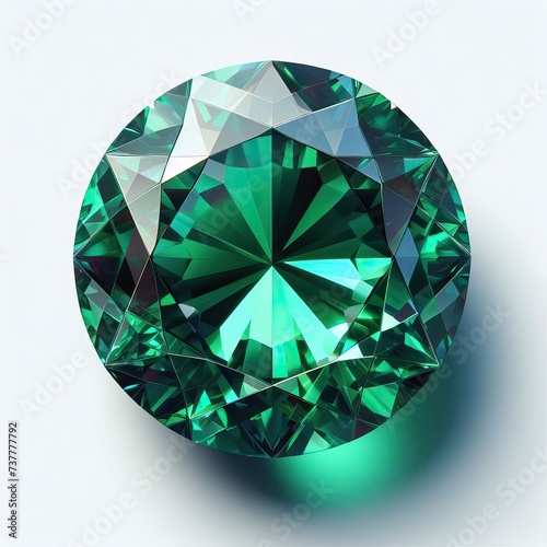 Green diamond, 3d. render | on white | surface | Dazzling | diamond | Green | on. white, background, Side. view, top, view | green diamond emerald | Jewelry, PNG, white background green diamond 
