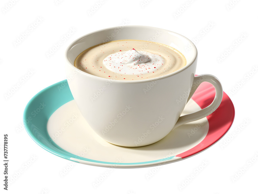 A cup of coffee whipped cream on transparent background, Generative AI A cup of coffee whipped cream on transparent background, Generative AI