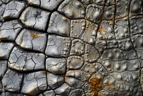 Mid grey texture of dry reptile, frog, lizard or dragon skin. Abstract background