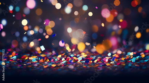 Fun and vibrant confetti falling during celebrations
