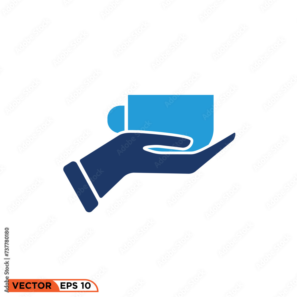 Food in hand icon design vector graphic of template, sign and symbol Food in hand icon design vector graphic of template, sign and symbol