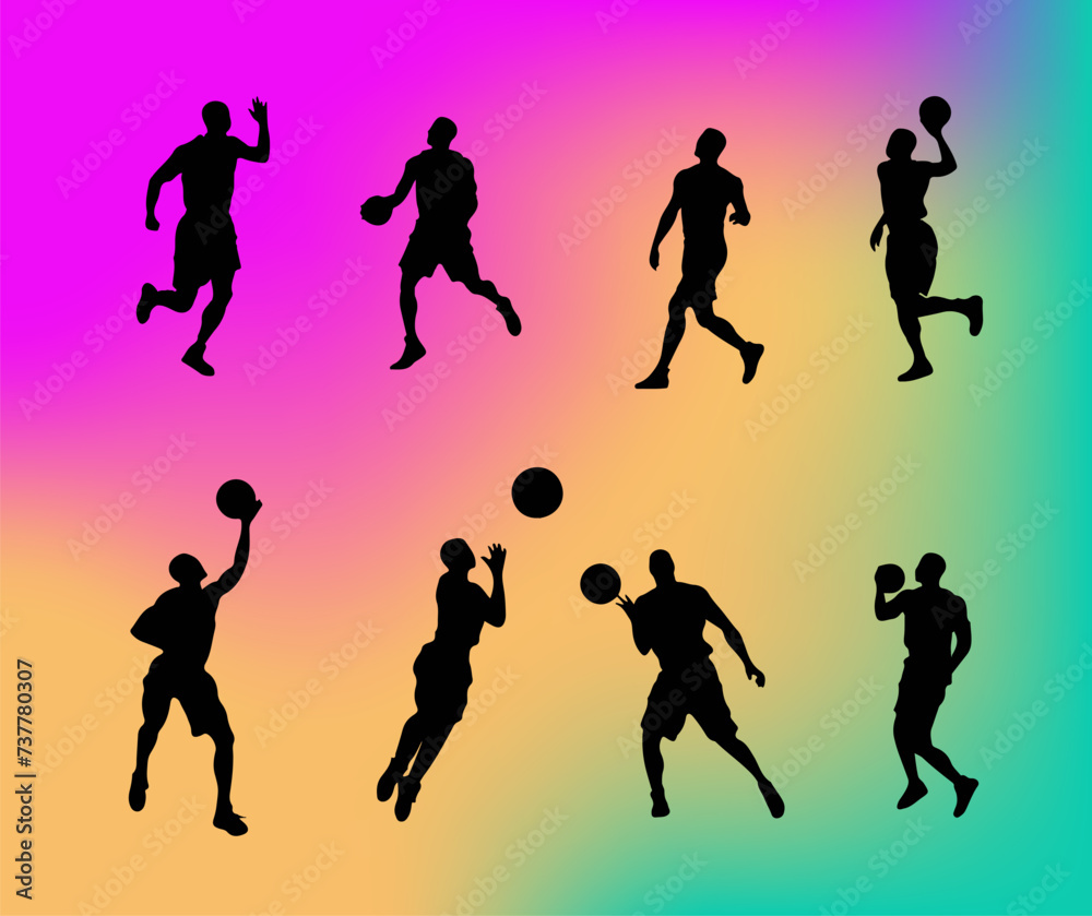 Basketball player silhouette