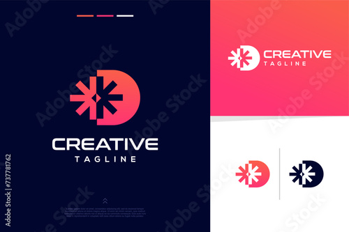 Abstract alphabet modern futuristic design concept for branding logo design inspirations