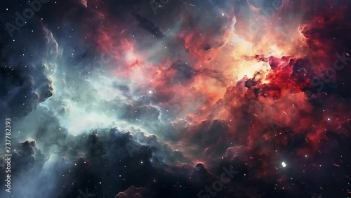 a mesmerizing astrophotography image of a nebulaic. nebula of space. seamless looping overlay 4k virtual video animation background  photo