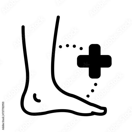 Vector solid black icon for Podiatry