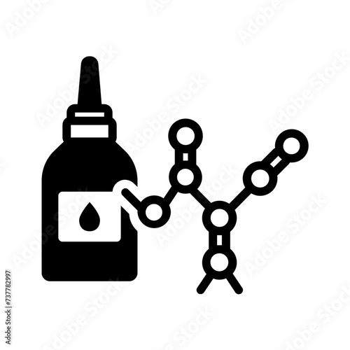 Vector solid black icon for Cyanoacrylate