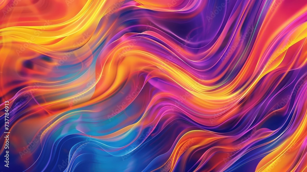 Abstract Colorful Wavy Lines Background. Digital abstract background with a fluid design of intertwining wavy lines in warm and cool colors, Beautiful Generative Ai Abstract Colorful Wavy Lines Background. Digital abstract background with a fluid design of intertwining wavy lines in warm and cool colors, Beautiful Generative Ai