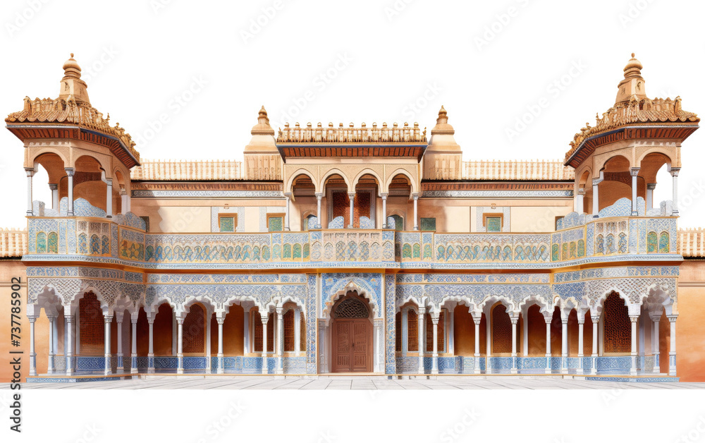 Moorish Architectural Splendor on white background