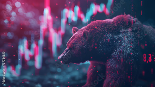Bear market graphic illustration showing bearish conditions.