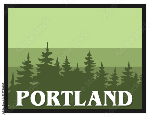 portland oregon with beautiful view