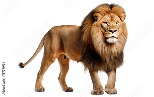 Proud Lion King on white background
