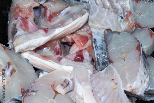Fresh fish meat slices for preperation, fish cooking (ID: 737791721)