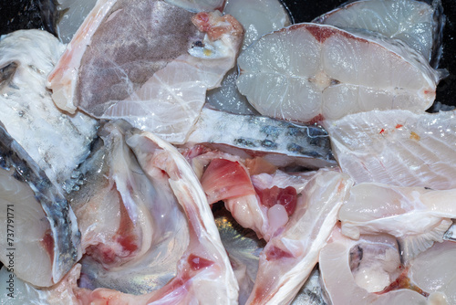 Fresh fish meat slices for preperation, fish cooking (ID: 737791771)