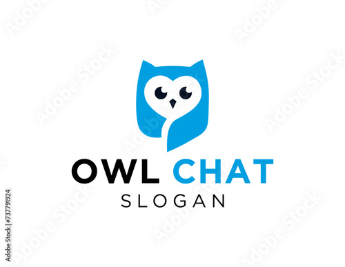 The logo design is about Owl Chat and was created using the Corel Draw 2018 application with a white background. © Painah