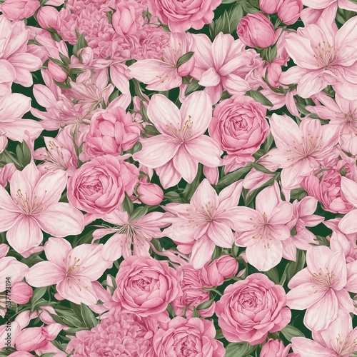 The design seamlessly incorporates rose pink tones.