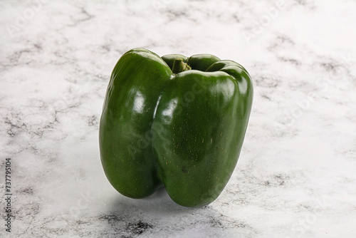 Raw green Bulgarian bell pepper