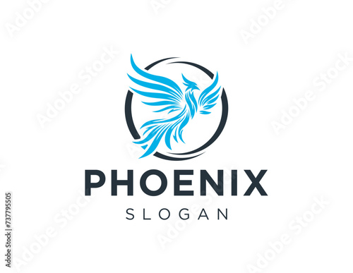 The logo design is about Phoenix and was created using the Corel Draw 2018 application with a white background.