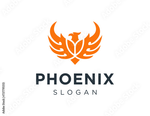 The logo design is about Phoenix and was created using the Corel Draw 2018 application with a white background.