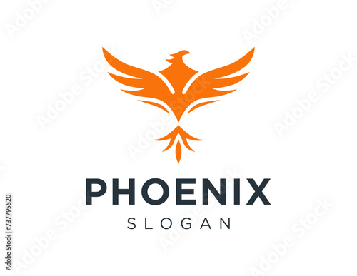 The logo design is about Phoenix and was created using the Corel Draw 2018 application with a white background.