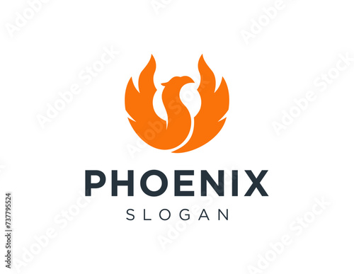 The logo design is about Phoenix and was created using the Corel Draw 2018 application with a white background.