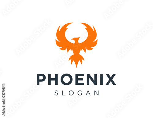 The logo design is about Phoenix and was created using the Corel Draw 2018 application with a white background.