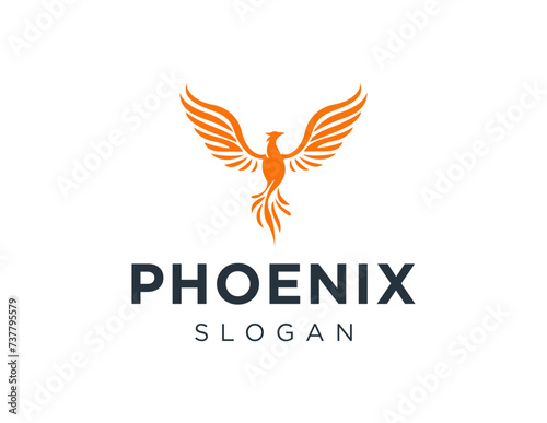 The logo design is about Phoenix and was created using the Corel Draw 2018 application with a white background.
