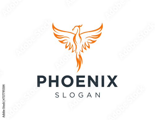 The logo design is about Phoenix and was created using the Corel Draw 2018 application with a white background.
