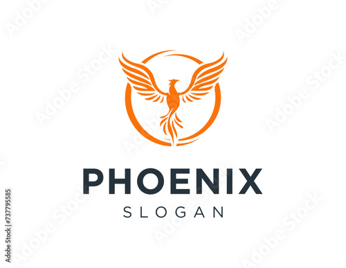 The logo design is about Phoenix and was created using the Corel Draw 2018 application with a white background.