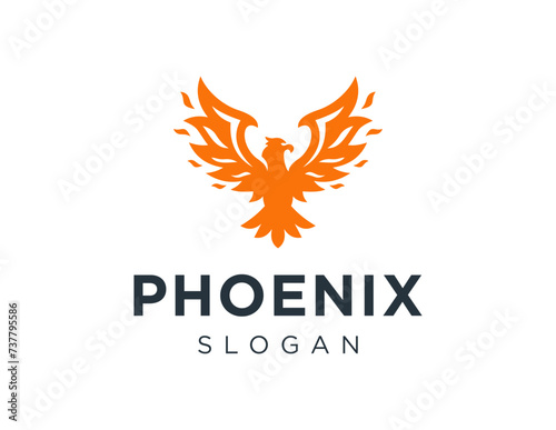 The logo design is about Phoenix and was created using the Corel Draw 2018 application with a white background.