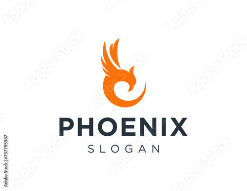 The logo design is about Phoenix and was created using the Corel Draw 2018 application with a white background.