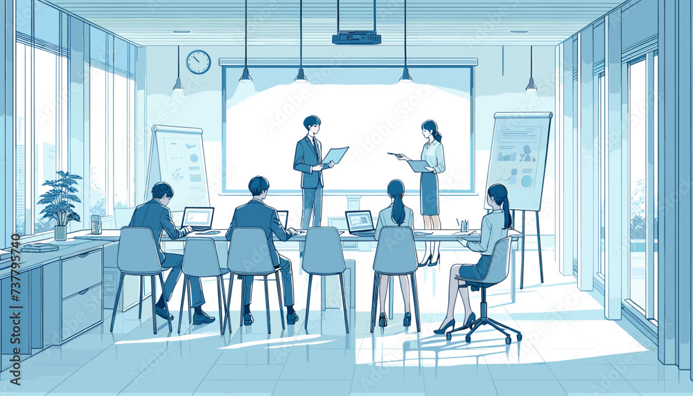 Fototapeta premium Concept vector illustration of business situation.