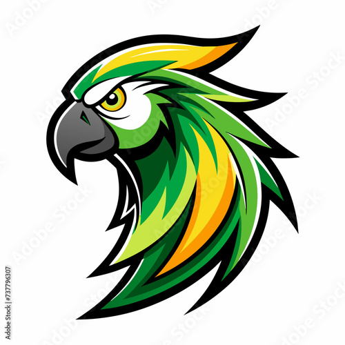 Parrots art look manly logo design inspiration
 silhouette logo
