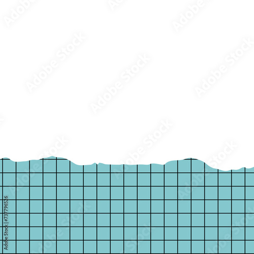 Torn Papper With Grid