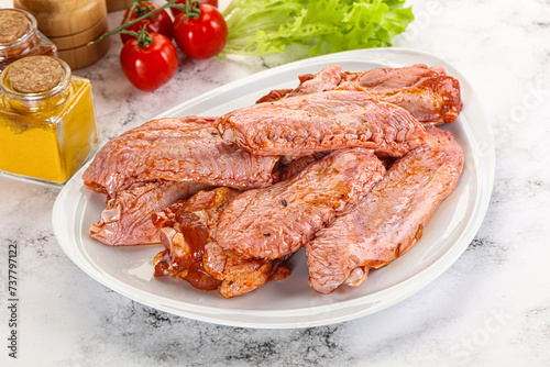 Marinated Duck wings for barbecue
