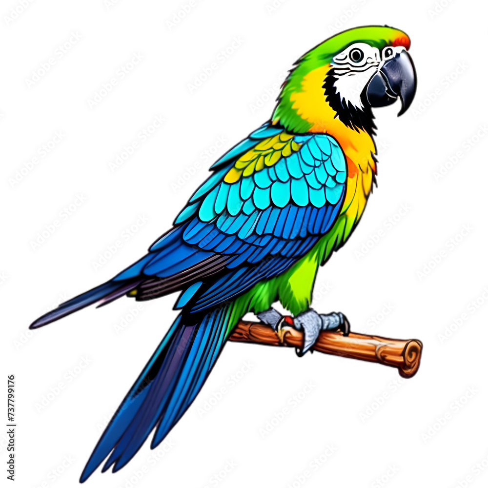 Fototapeta premium blue and yellow macaw ara