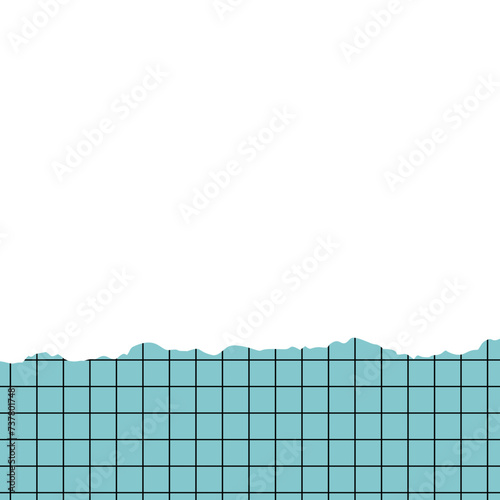 Torn Papper With Grid