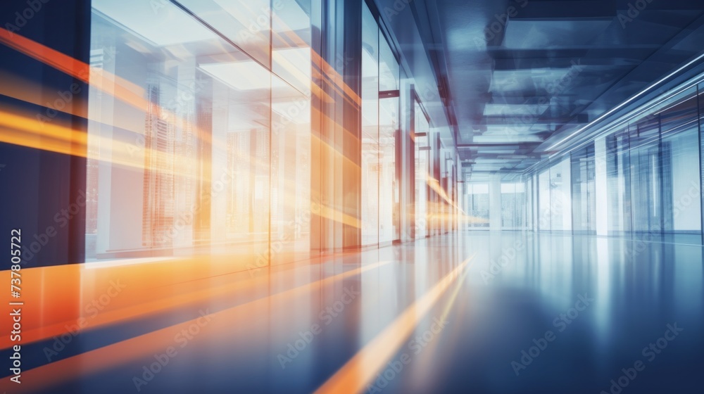 Abstract blurred interior of a modern office. Abstract blurred interior of a modern office.