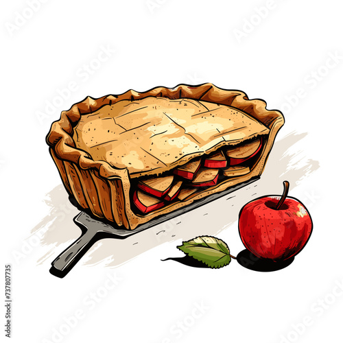organic apple pie dessert