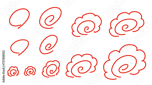 手書き風の赤い花丸のアイコン・イラスト
 photo