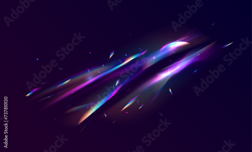 Transparent light refraction pattern for adding effects to backgrounds and objects. Abstract refraction glow effect on black background.	